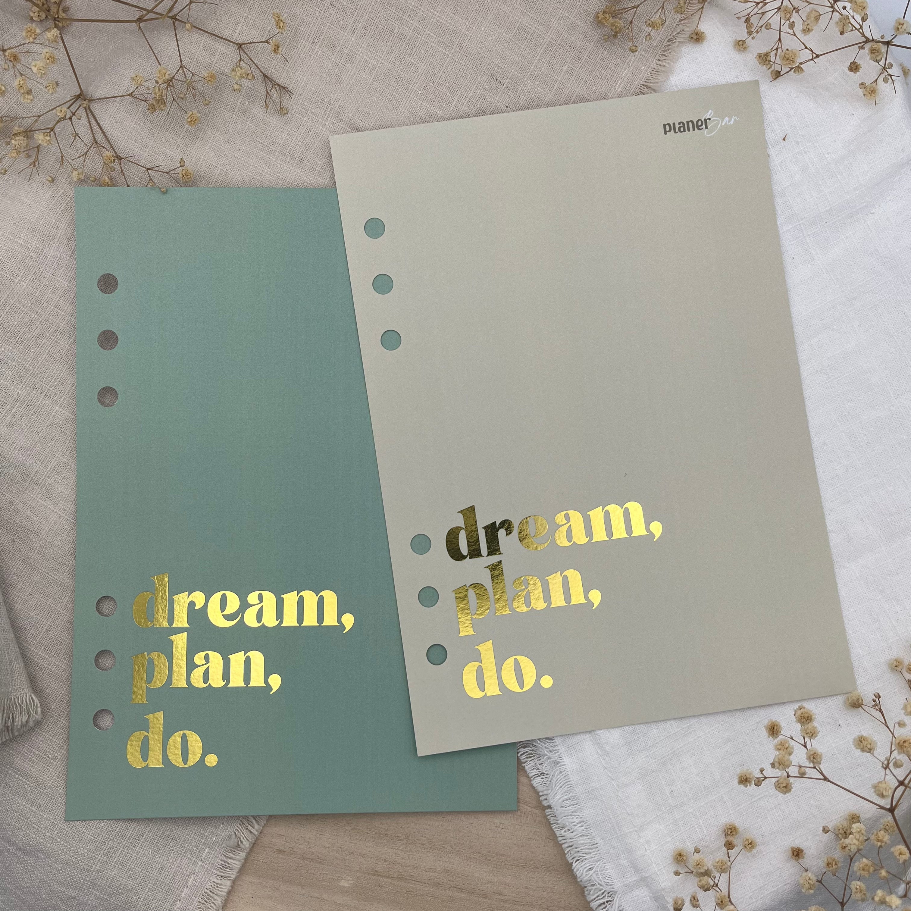 Wechselcover - dream, plan, do.